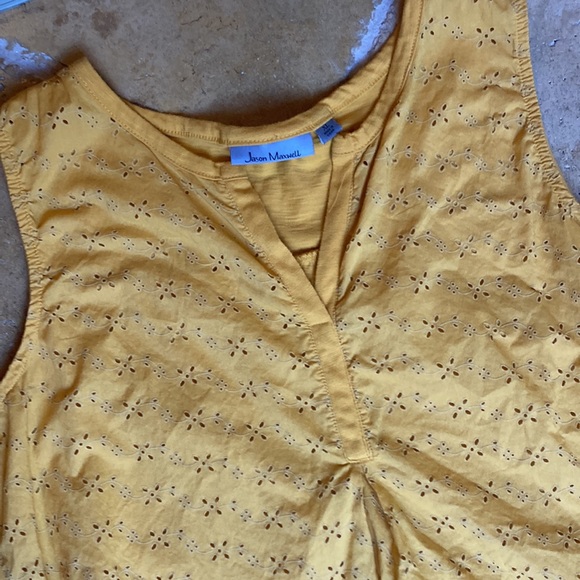 Jason Maxwell women’s sleeveless eyelet shirt xl - Picture 2 of 9